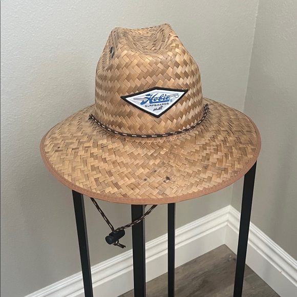 Hobie Woven Straw Hat with Chin Strap - Picture 1 of 4